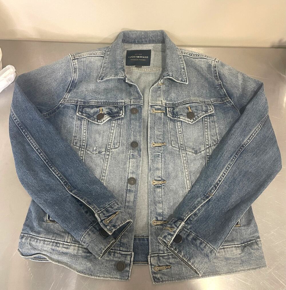 LUCKY BRAND Blue Denim The Tomboy Trucker Jean Jacket Size Small